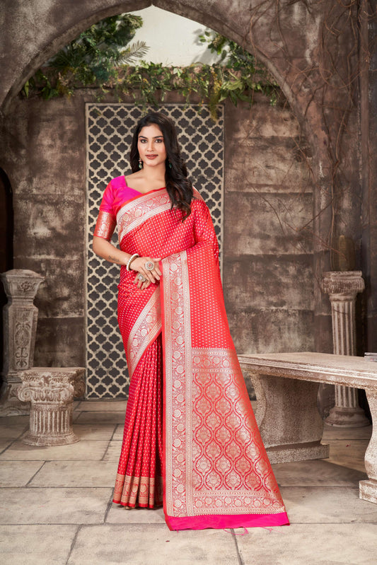 Timeless Red Banarasi Silk Saree