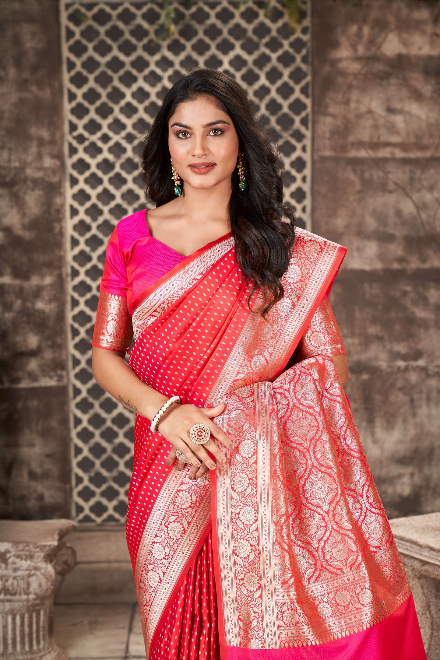 Timeless Red Banarasi Silk Saree